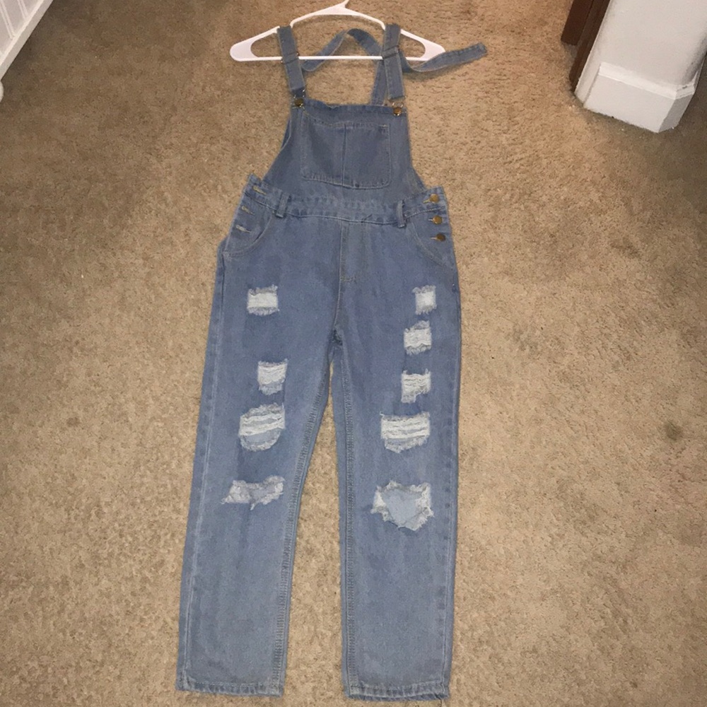 Women’s ripped overalls